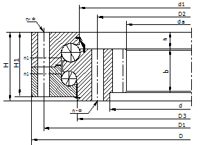 Double-row ball slewing bearing(internal gears)