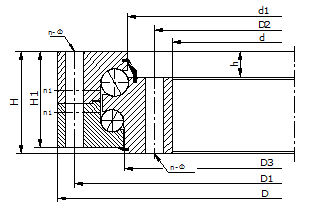 Double-row ball slewing bearing(no gears)