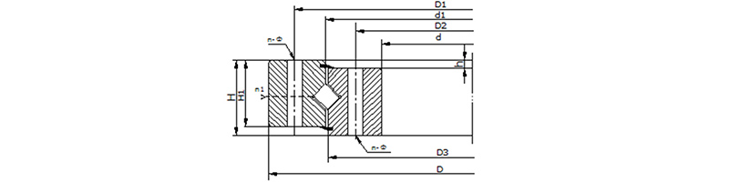 Single-row crossed roller slewing bearings (no gears)