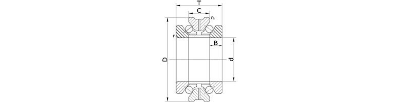 Double-direction angular contact thrust ball bearings